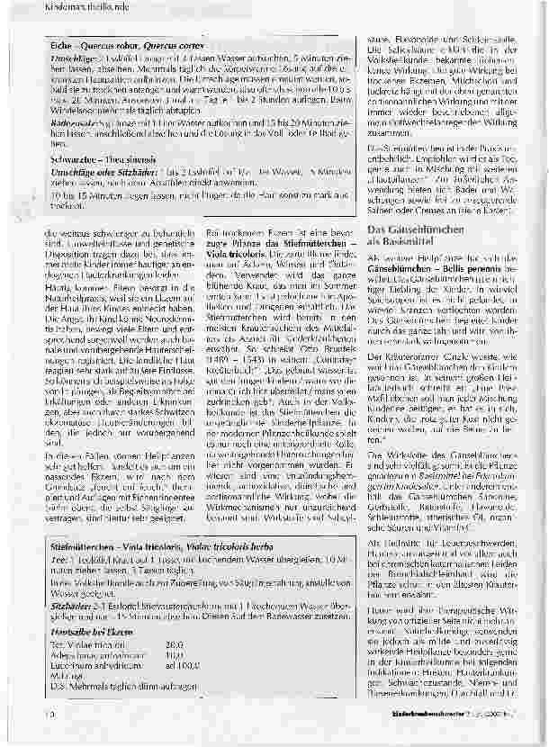 Vorschauseite 2: Die Behandlung von Hauterkrankungen im Kindesalter mit Heilpflanzen