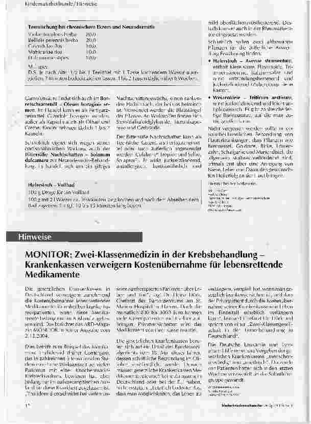 Vorschauseite 4: Die Behandlung von Hauterkrankungen im Kindesalter mit Heilpflanzen