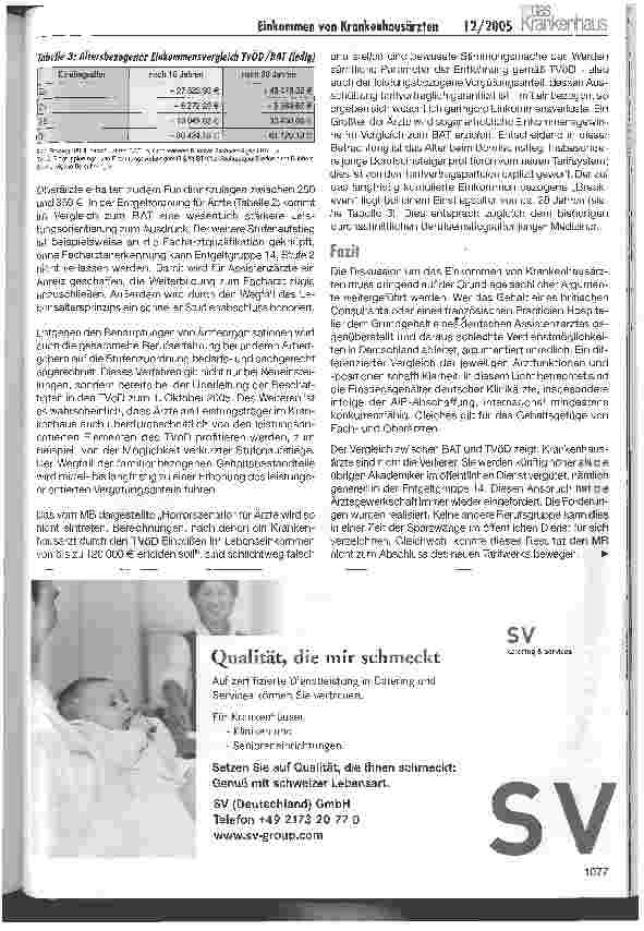 Vorschauseite 3: Einkommen von Krankenhausärzten -eine differenzierte Betrachtung