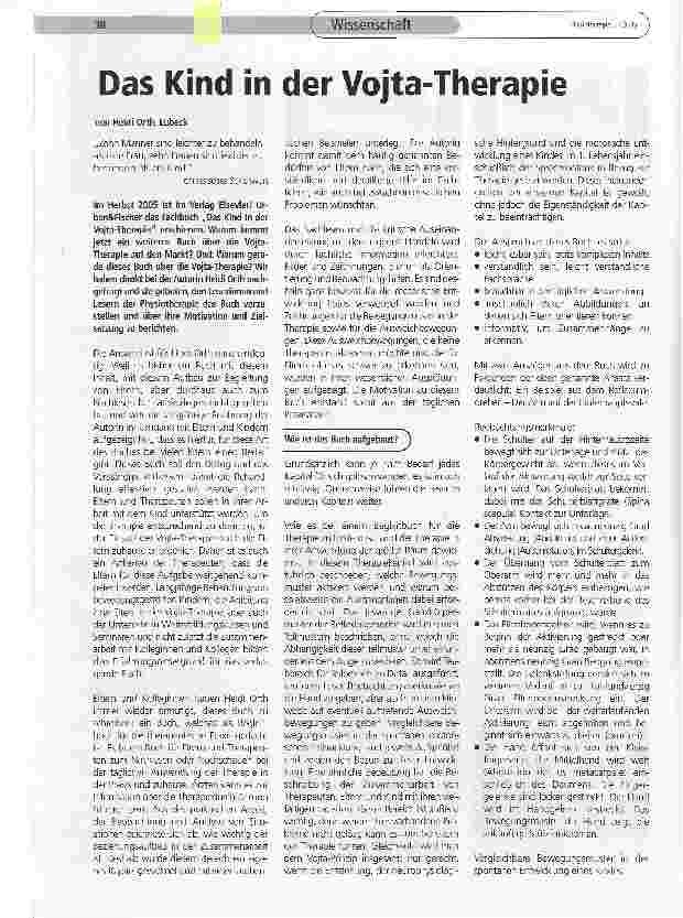 Vorschauseite 1: Das Kind in der Vojta-Therapie