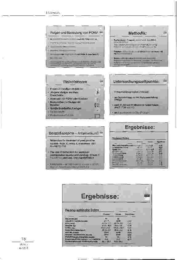 Vorschauseite 2: ORALE BENZODIAZEPINE -PRÄMEDIKATION ZUR REDUKTION VON PONV