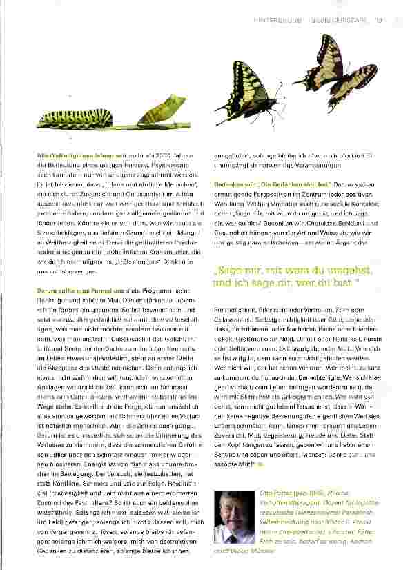 Vorschauseite 2: Denke gut-und schöpfe MutGutes Denken bewirkt Ermutigung - Ermutigung gründet in der Liebe.