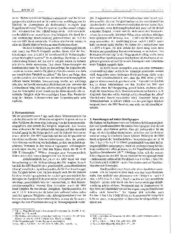 Vorschauseite 3: Die Auswirkungen der neueren Rechtsprechung zur Befreiung von der Rentenversicherungspflicht