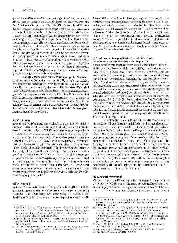Vorschauseite 5: Die Auswirkungen der neueren Rechtsprechung zur Befreiung von der Rentenversicherungspflicht