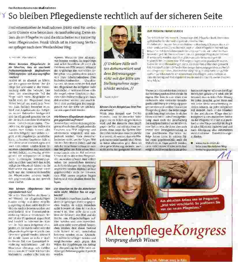 Vorschauseite 1: So bleiben Pflegedienste rechtlich auf der sicheren Seite