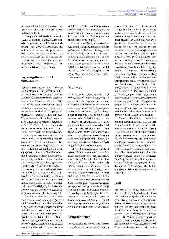 Vorschauseite 3: Spezielle Aspekte der Pflege beim Schlaganfall