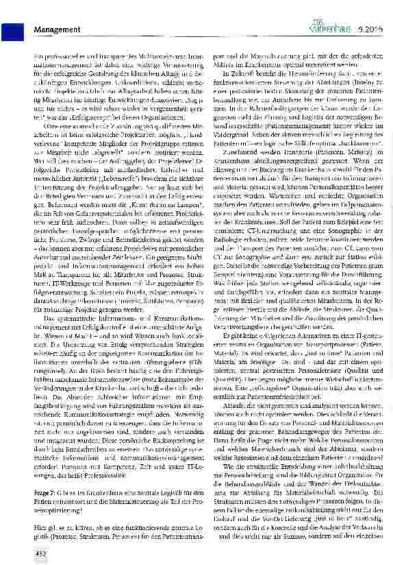 Vorschauseite 2: Klinik-Check: Fragen zur Managementqualität eines Krankenhauses (II)