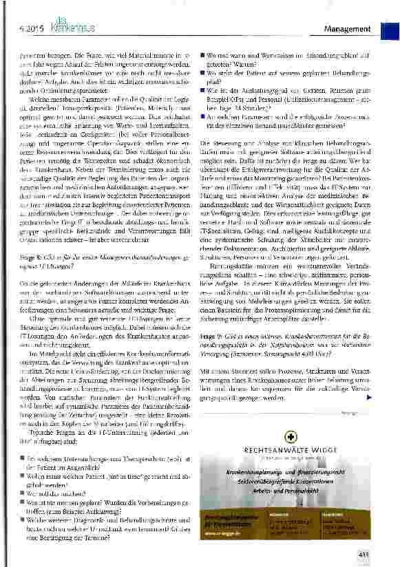 Vorschauseite 3: Klinik-Check: Fragen zur Managementqualität eines Krankenhauses (II)