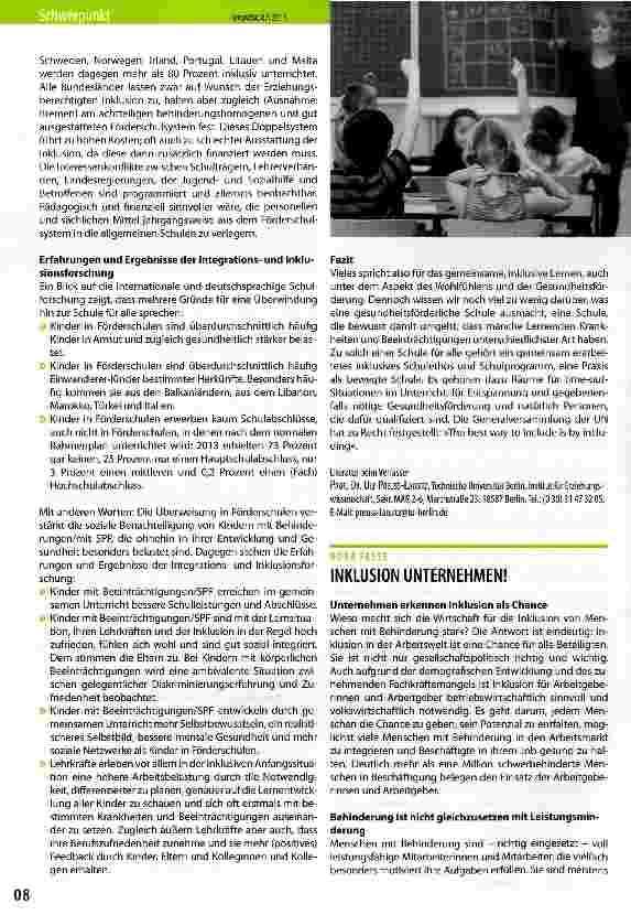Vorschauseite 1: INKLUSION UNTERNEHMEN!