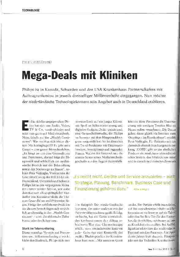 Vorschauseite 1: Mega-Deals mit Kliniken