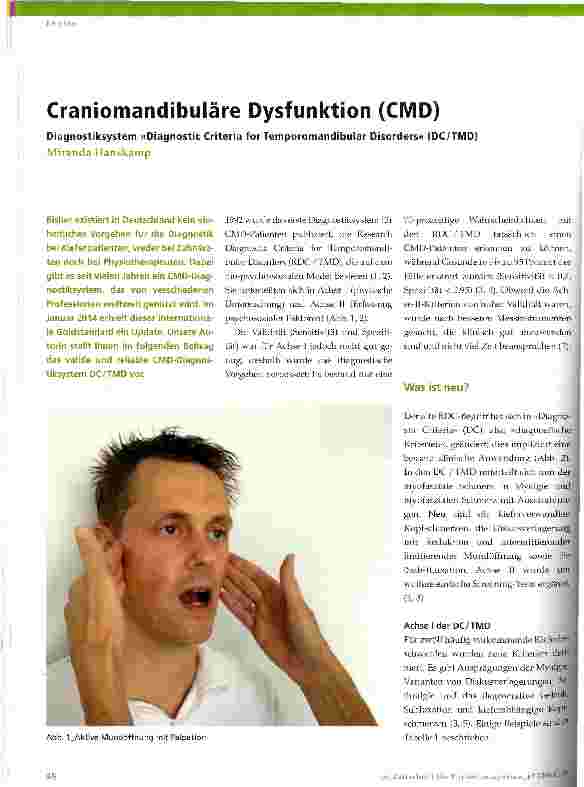 Vorschauseite 1: Craniomandibuläre Dysfunktion (CMD)
