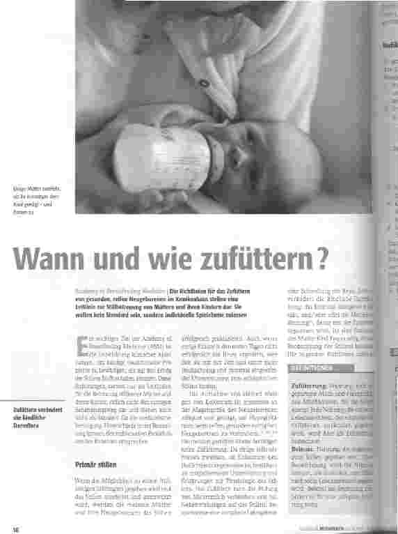 Vorschauseite 1: Wann und wie zufüttern ?