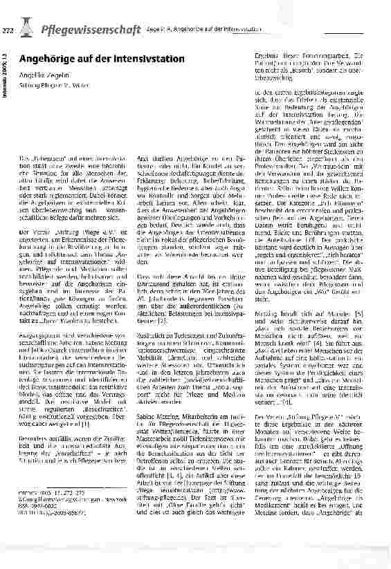 Vorschauseite 1: Angehörige auf der Intensivstation