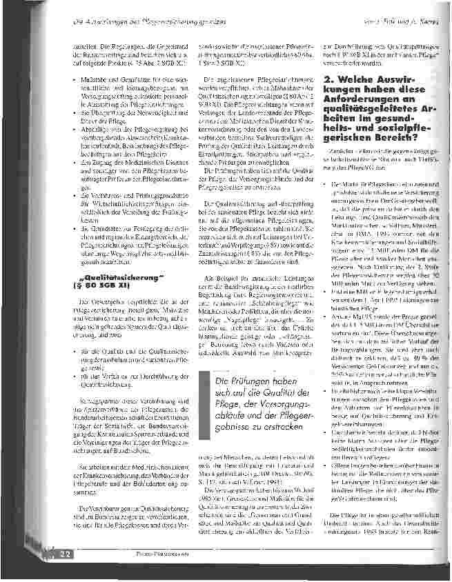 Vorschauseite 3: Die Auswirkungen des Pflegeversicherungsgesetzes auf Bildungsinstitutionen