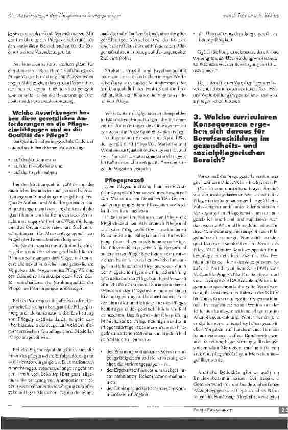 Vorschauseite 4: Die Auswirkungen des Pflegeversicherungsgesetzes auf Bildungsinstitutionen