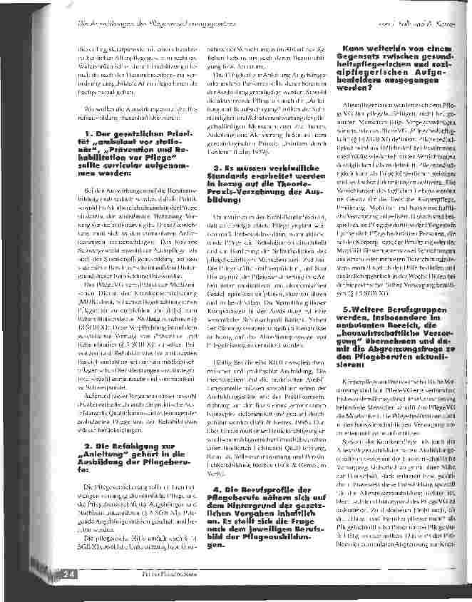 Vorschauseite 5: Die Auswirkungen des Pflegeversicherungsgesetzes auf Bildungsinstitutionen