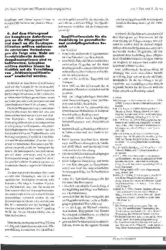 Vorschauseite 6: Die Auswirkungen des Pflegeversicherungsgesetzes auf Bildungsinstitutionen