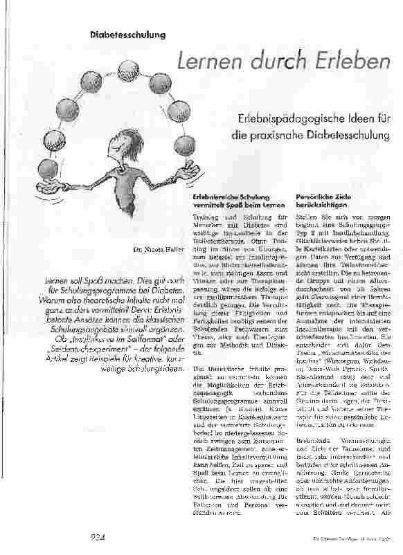 Vorschauseite 1: Lernen durch ErlebenErlebnisreiche Schulung vermittelt Spaß beim Lernen