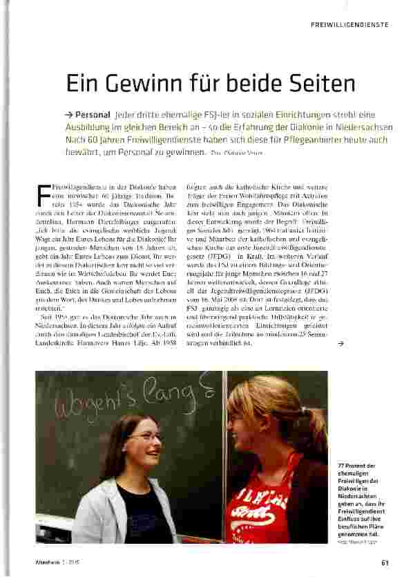 Vorschauseite 1: Ein Gewinn für beide Seiten