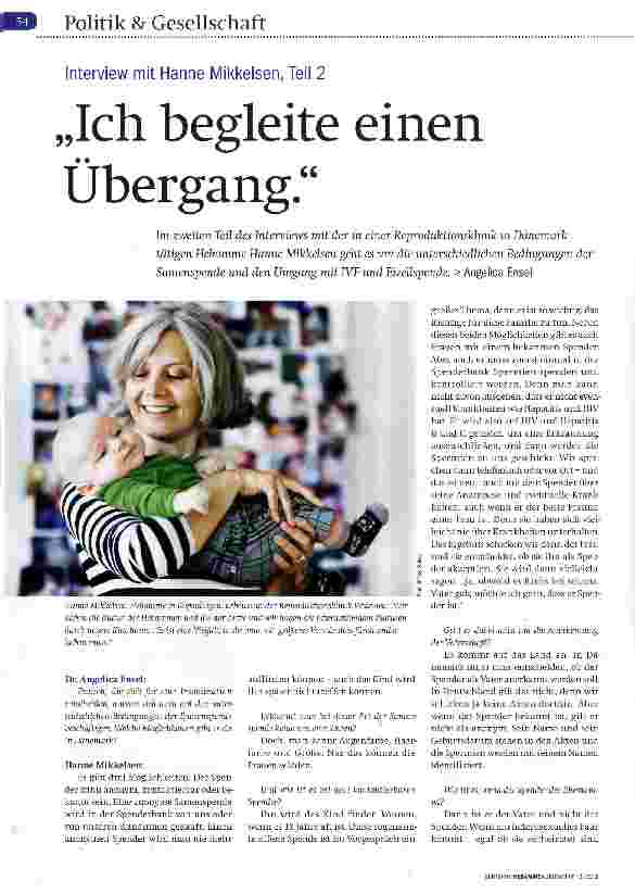 Vorschauseite 1: Interview mit Hanne Mikkelsen, Teil 2 „Ich begleite einen Übergang.