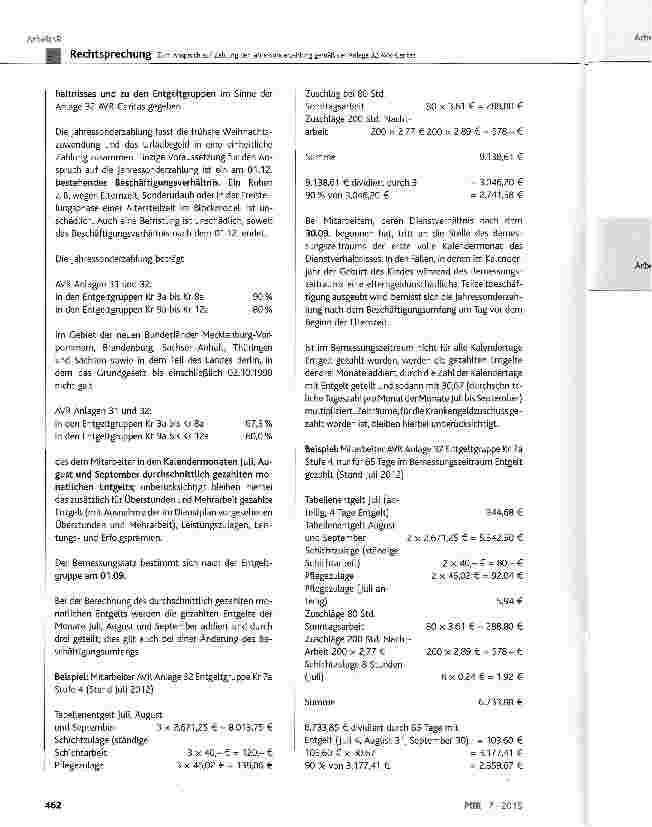 Vorschauseite 5: Zum Anspruch auf Zahlung der Jahressonderzahlung gemäß der Anlage 32 AVR-CaritasBGB§§ 305 ff.