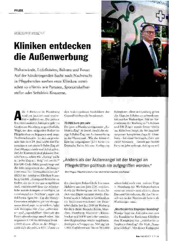 Vorschauseite 1: Kliniken entdecken die Außenwerbung