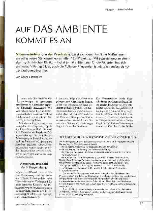 Vorschauseite 2: AUF DAS AMBIENTE KOMMT ES AN