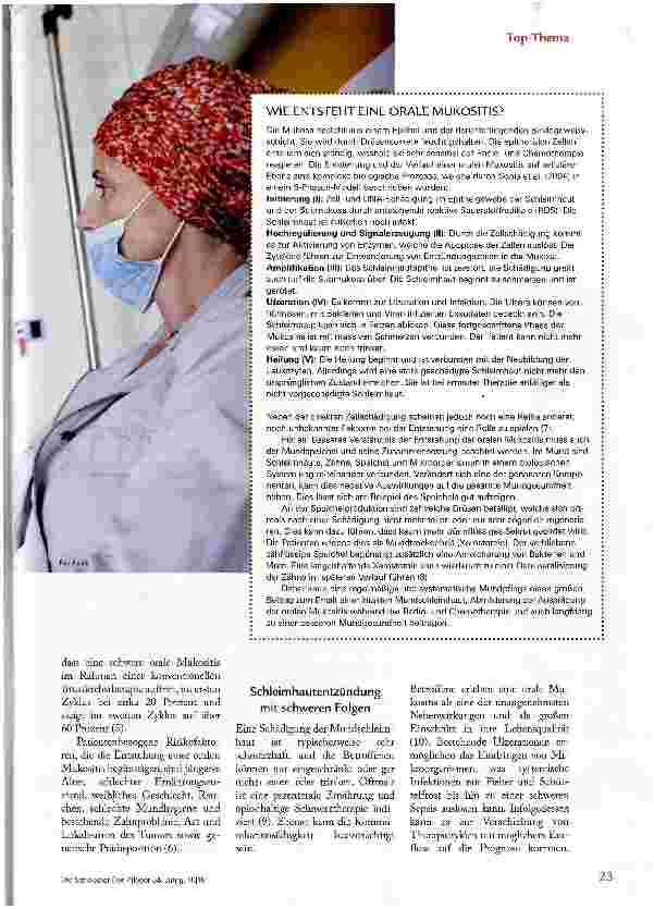 Vorschauseite 2: WENN DIE THERAPIE DIE MUNDSCHLEIMHAUT SCHÄDIGT