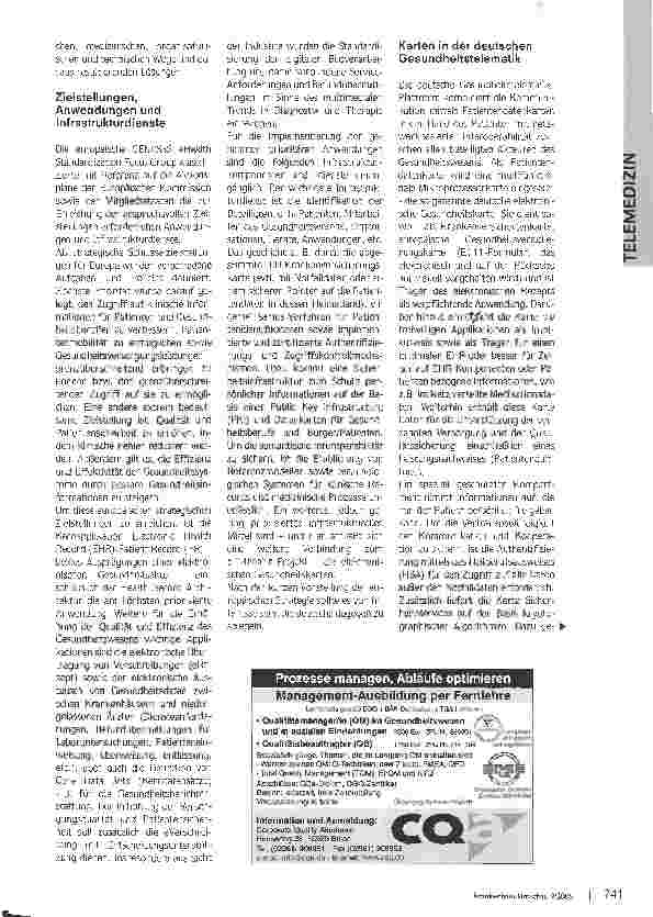 Vorschauseite 2: Einstieg in die e-WeltGesundheitstelematik aus europäischer Sicht