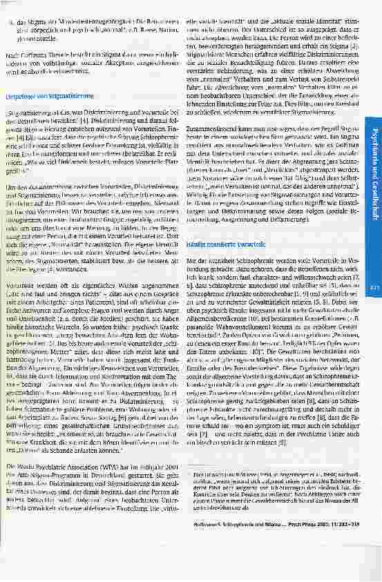 Vorschauseite 2: Schizophrenie und Stigma