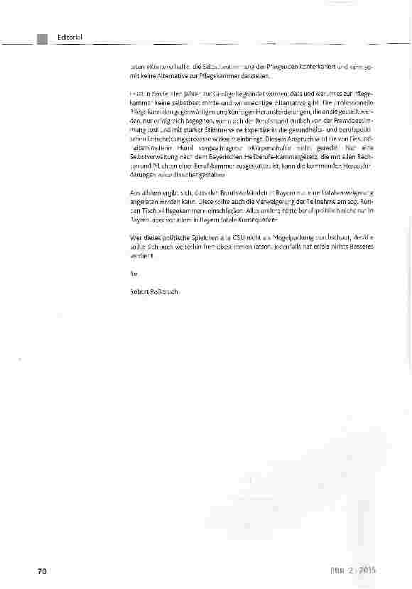 Vorschauseite 2: CSU will eine dubiose »Körperschaft« statt einer wirkmächtigen Pflegekammer