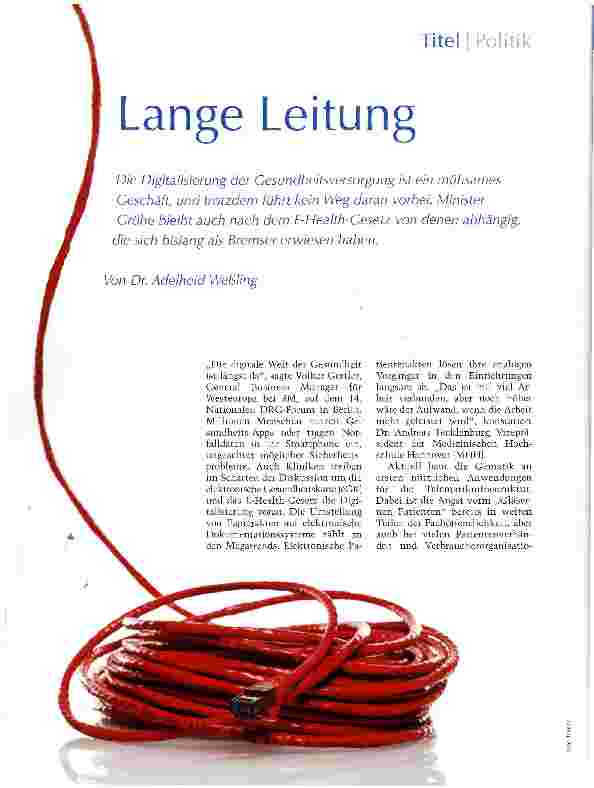 Vorschauseite 1: Lange Leitung
