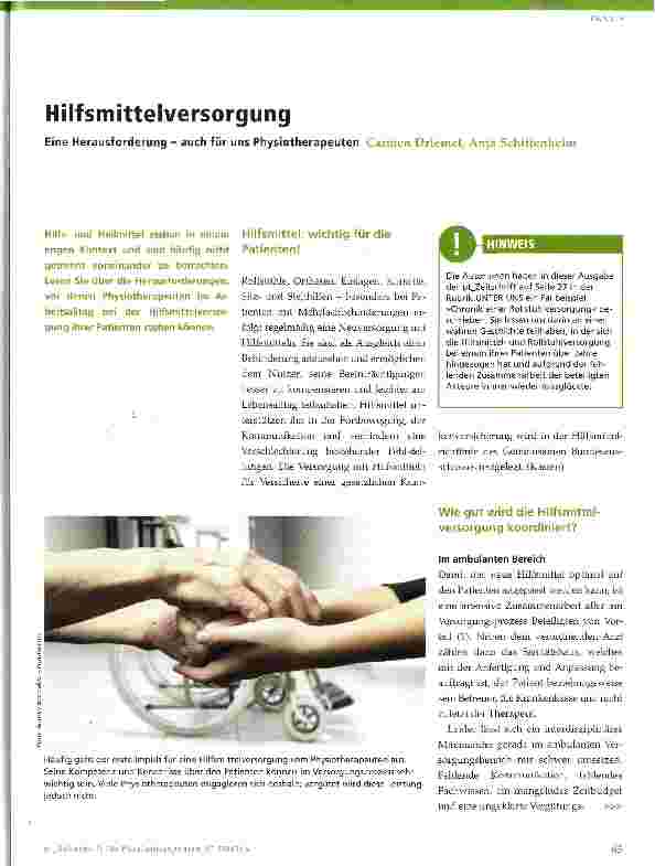 Vorschauseite 1: Hilfsmittelversorgung