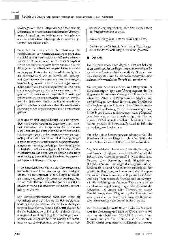 Vorschauseite 2: Begleitung zum Arztbesuch bzw. Therapeutenbesuch ist Teil der RegelleistungHGBP § 18 Abs. 1 Satz 2; Rahmenvertrag über die vollstationäre pflegerische Versorgung gemäß § 75 Abs. 1…