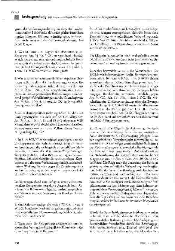 Vorschauseite 6: Begleitung zum Arztbesuch bzw. Therapeutenbesuch ist Teil der RegelleistungHGBP § 18 Abs. 1 Satz 2; Rahmenvertrag über die vollstationäre pflegerische Versorgung gemäß § 75 Abs. 1…