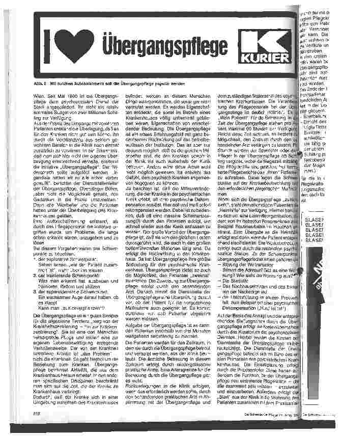 Vorschauseite 4: -Übergangspflege- Die psychiatrische Versorgung in der Gemeinde Wien aus krankenpflegerischer Sicht