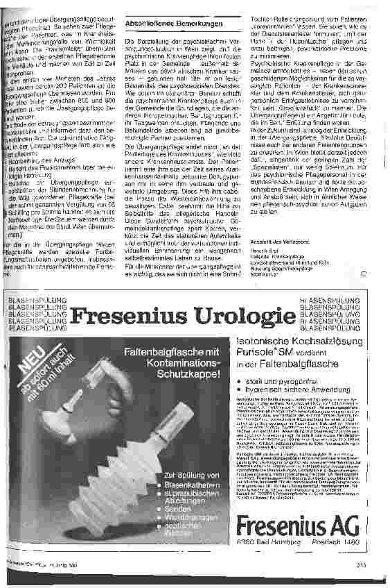 Vorschauseite 5: -Übergangspflege- Die psychiatrische Versorgung in der Gemeinde Wien aus krankenpflegerischer Sicht