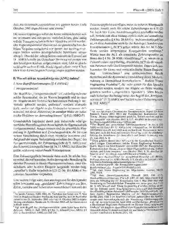 Vorschauseite 2: Die 14. AMG-Novelle - ein kritischer Überblick über die geplanten Änderungen durch den Regierungsentwurf vom 13. April 2005