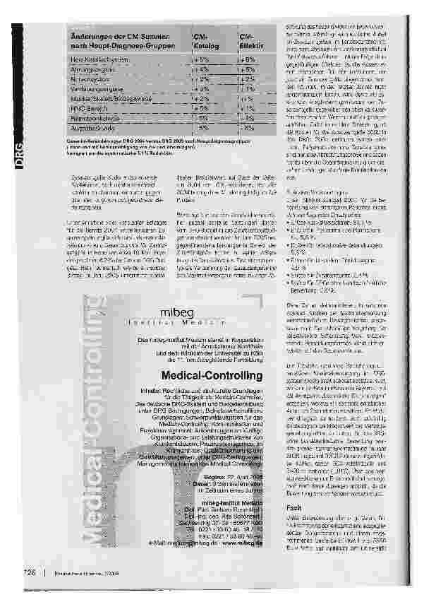 Vorschauseite 3: GEFÄHRDUNG DER MAXIMALVERSORGUNG BESEITIGT?Auch 2005 werden die Budgeteinbußen noch zu hoch sein