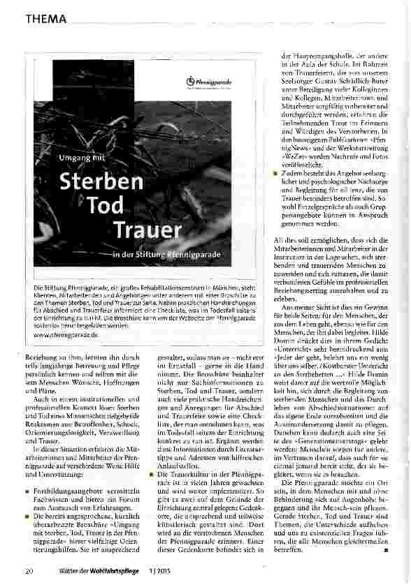 Vorschauseite 2: Leben in Würde bis zuletzt