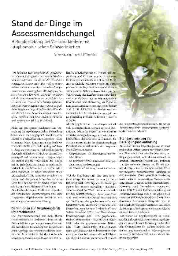 Vorschauseite 1: Stand der Dinge im Assessmentdschungel
