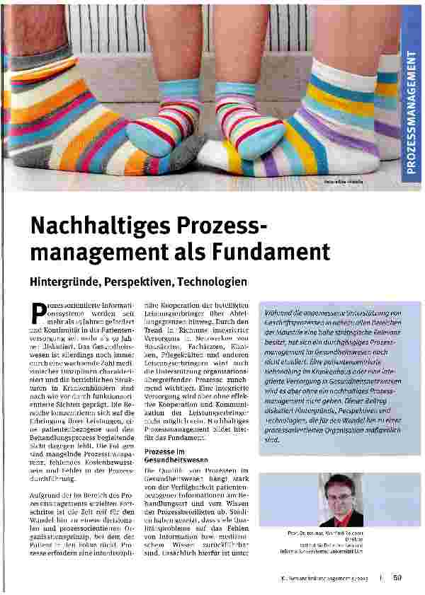 Vorschauseite 1: Nachhaltiges Prozessmanagement als Fundament