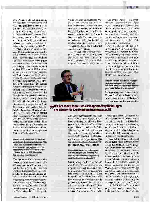 Vorschauseite 2: „Die Politik regelt in manchen Bereichen deutlich zu viel