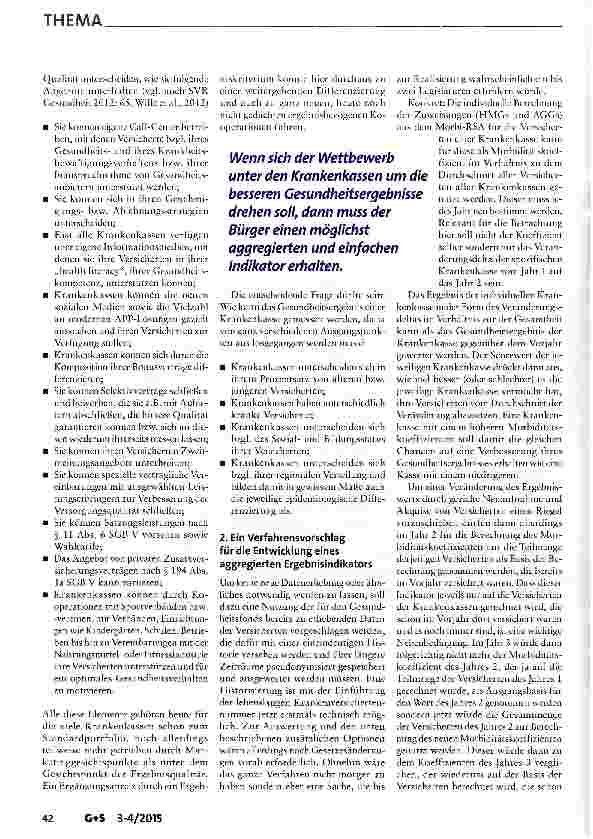 Vorschauseite 3: Aufbruch in eine erweiterte Wettbewerbsordnung: Krankenkassen im Wettbewerb um Gesundheitsergebnisse