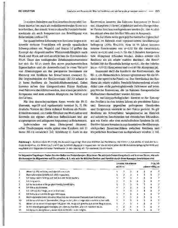 Vorschauseite 2: Was ist Resilienz und wie kann sie gemessen werden?