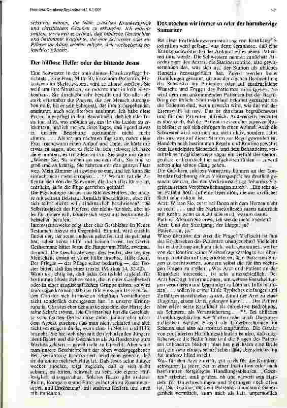Vorschauseite 2: Probleme der Krankenpflege im Spiegel biblischer Geschichten
