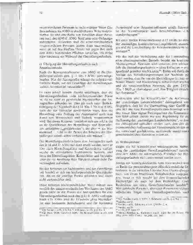 Vorschauseite 6: Arzneimittelrechtliche Auswirkungen der Umstrukturierung vonPharmaunternehmen