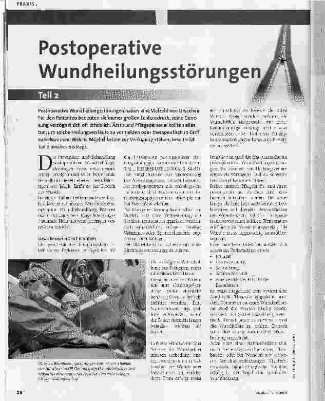 Vorschauseite 1: Postoperative Wundheilungsstörungen
