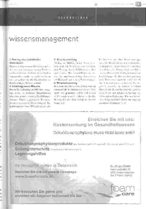 Vorschauseite 4: wissensmanasement in der pflege
