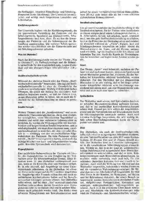 Vorschauseite 2: Diabetiker-Erziehung Die Basis in der Behandlung des Diabetes mellitus